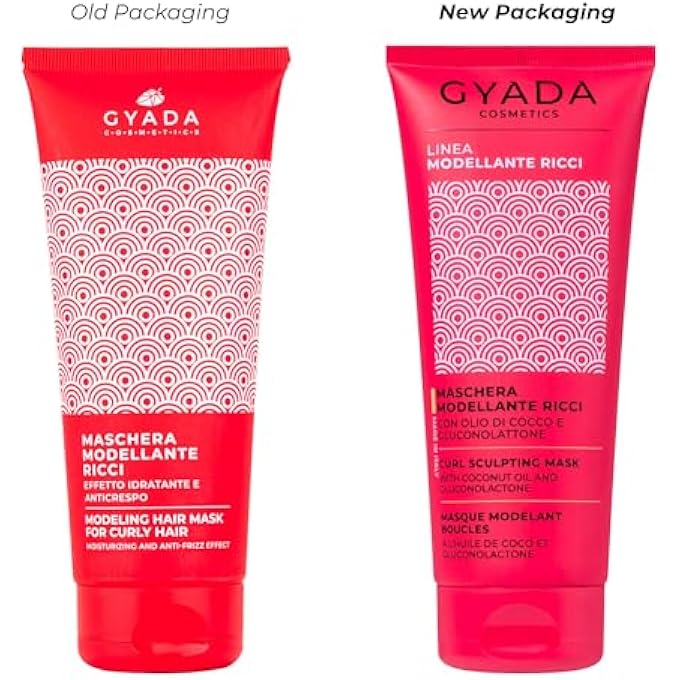 GYADA COSMETICS , CURLY MODELLING MASK FOR DRY AND FRIZZY HAIR, GIVES SOFTNESS, ELASTICITY, DEFINITION, DETANGLING AND ANTI-FRIZZ EFFECT, WITH COCONUT OIL AND GLUCONOLACTONE, 200ML - Image 3